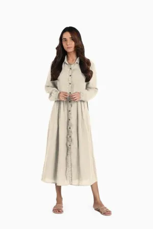 Linen Skylah Maxi Dress-Oatmeal