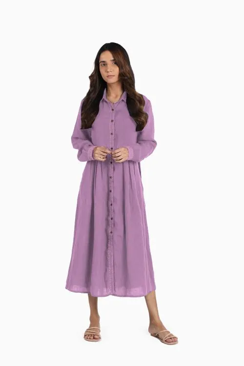 Linen Skylah Maxi Dress-Stormy Blue