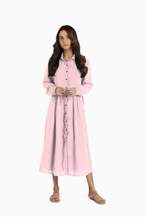Linen Skylah Maxi Dress-Stormy Blue