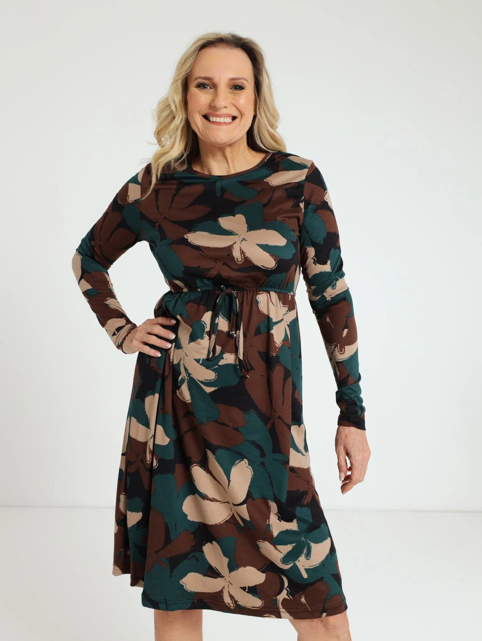 Long Sleeve Tennis Dress - Green