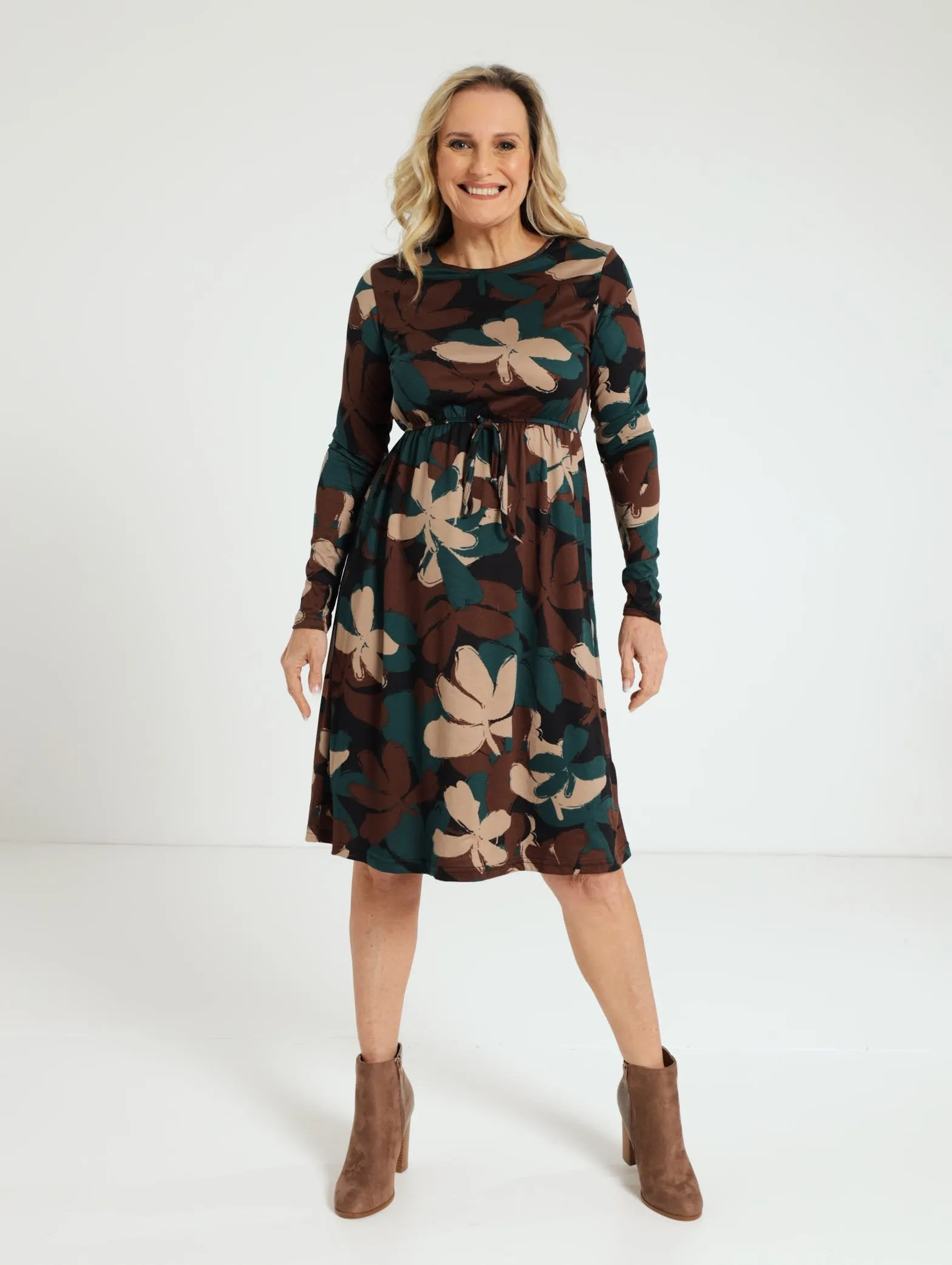 Long Sleeve Tennis Dress - Green