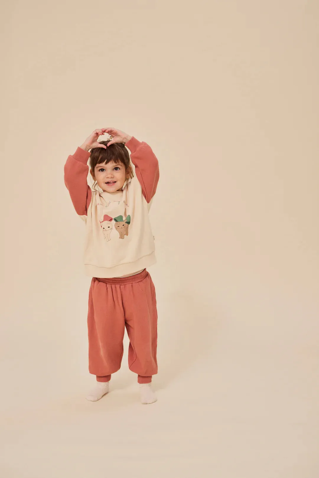 LOUPY LOU SWEAT PANTS GOTS-CANYON ROSE
