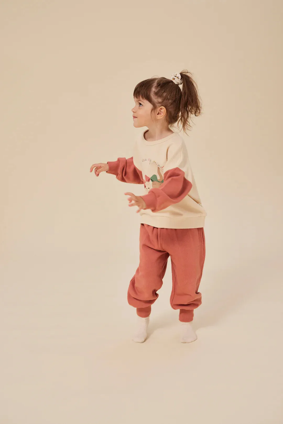 LOUPY LOU SWEAT PANTS GOTS-CANYON ROSE