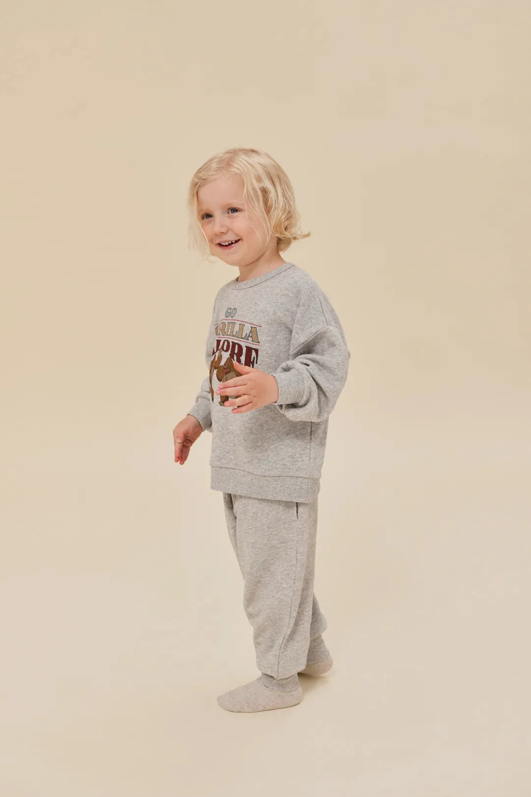 LOUPY LOU SWEAT PANTS GOTS-GREY MELANGE