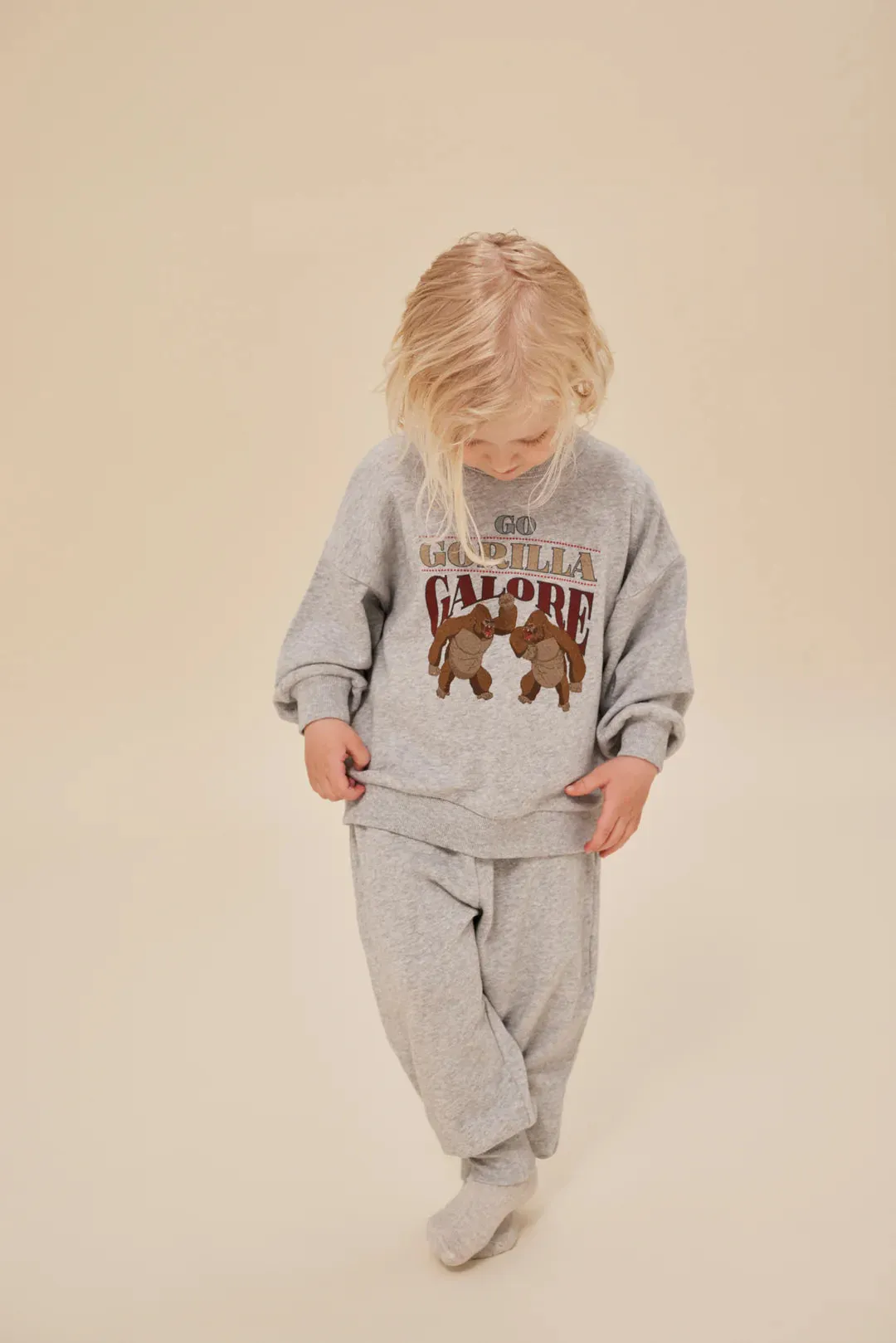 LOUPY LOU SWEAT PANTS GOTS-GREY MELANGE
