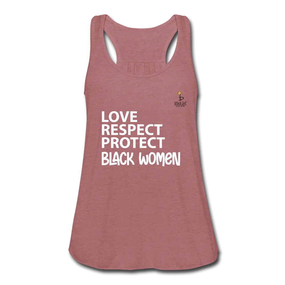 Love Respect Protect - Black Women - Women's Flowy Tank Top