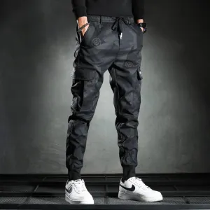 Lässige Herren Cargo Hose Camouflage Stretch Slim Fit