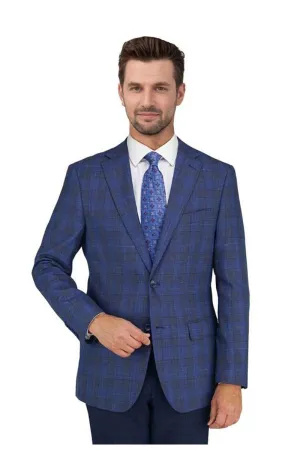 Mantoni Blue Plaid Sports Jacket