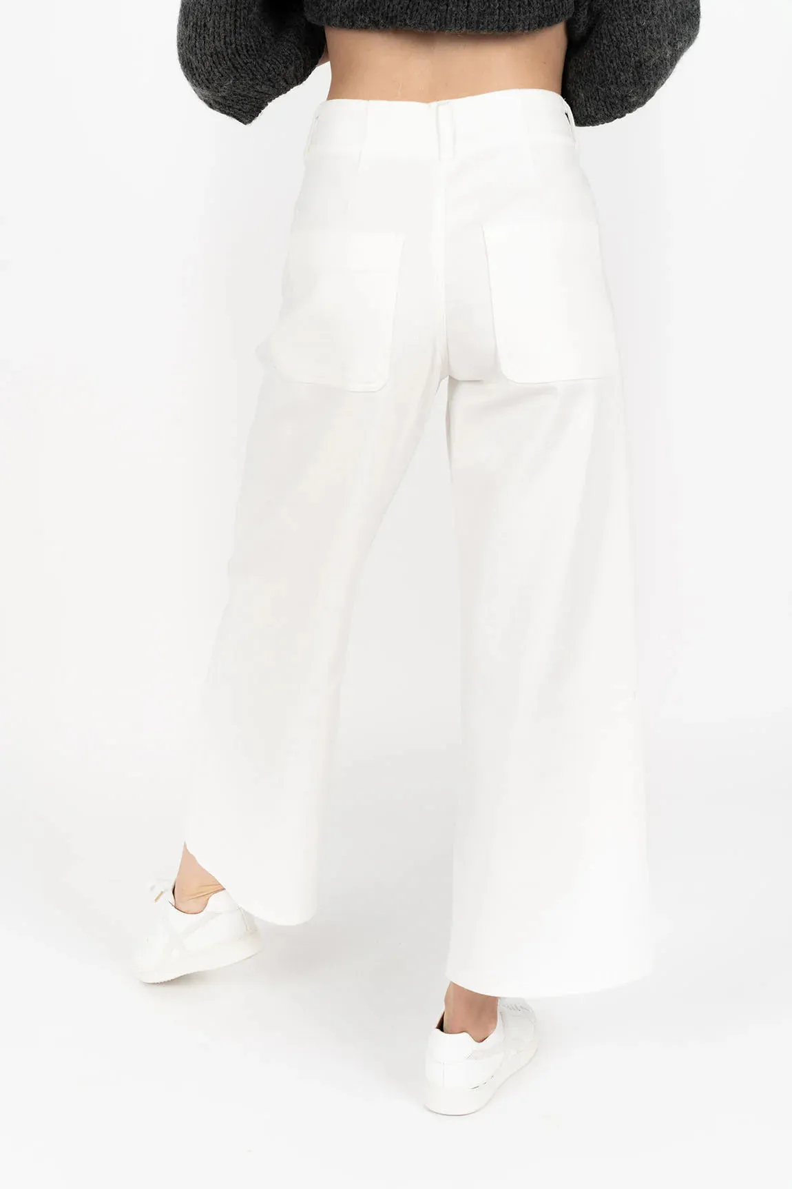 Margot Drill Pant – High-Waisted Stretch Cotton Pants
