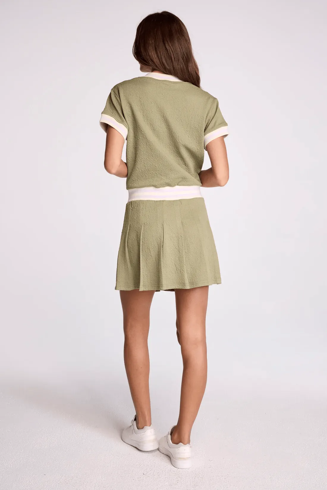Marigold Dress in Vintage Moss Green