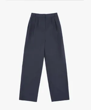 MCC Women's Wide Tuck Pants - Dark Navy