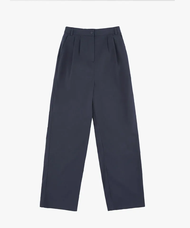 MCC Women's Wide Tuck Pants - Dark Navy
