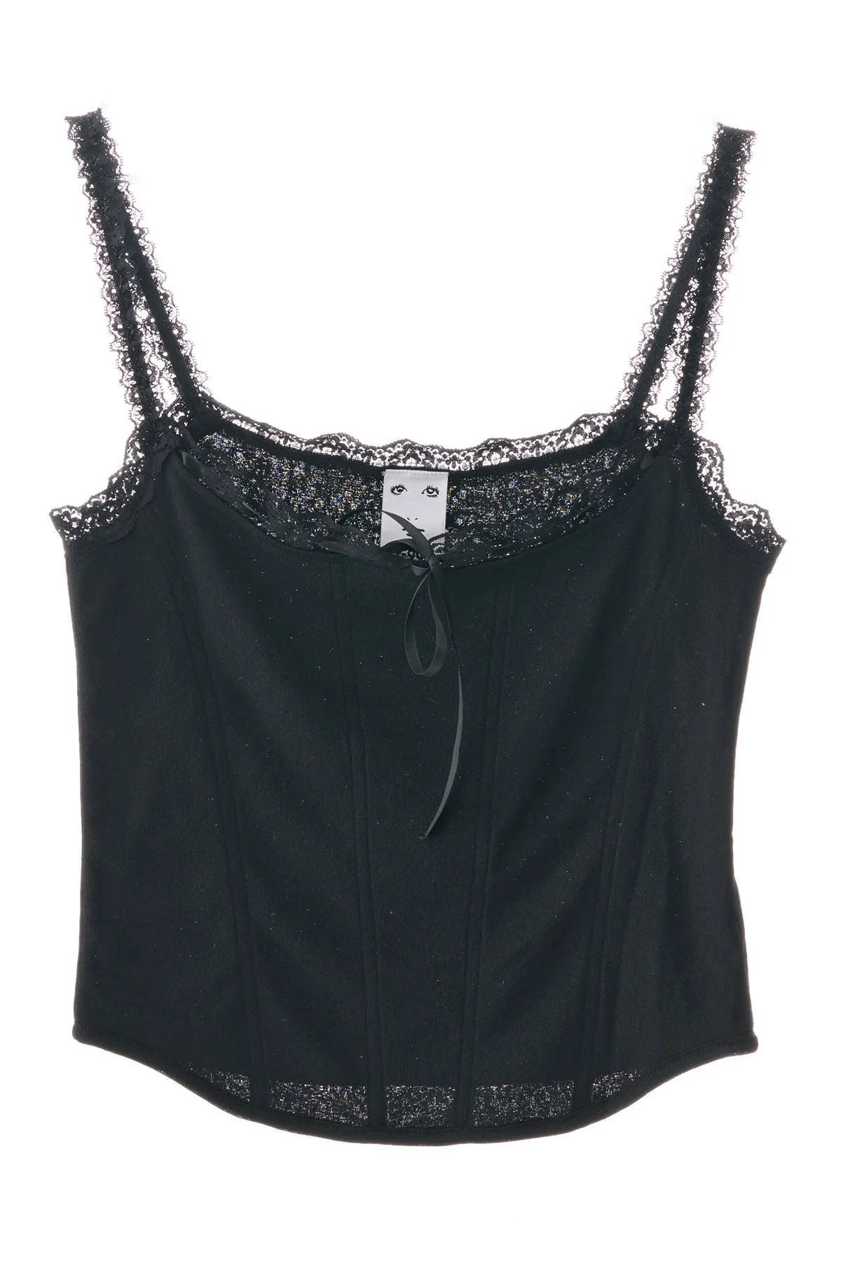 MESH CORSET TOP - Black