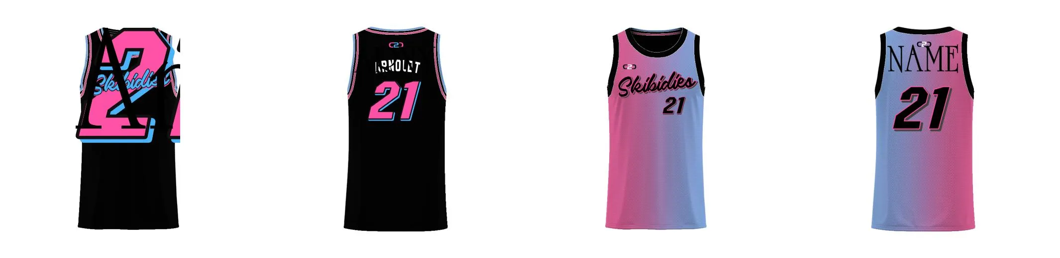 Miami Gradient Core Reversible Basketball Singlet Design Your Own Custom