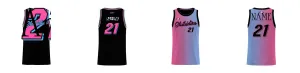 Miami Gradient Core Reversible Basketball Singlet Design Your Own Custom