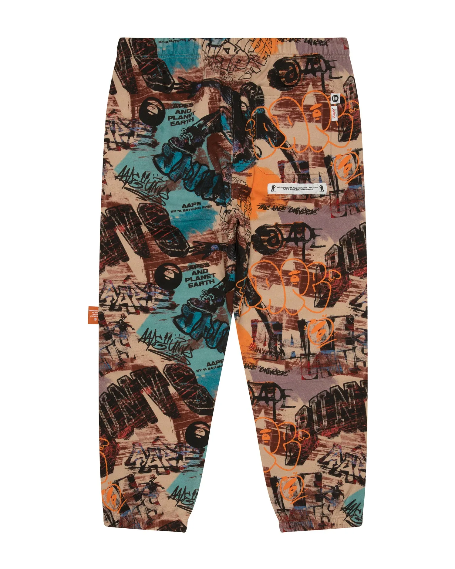 Moonface logo graffiti print jogger pants
