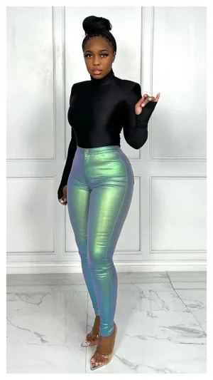 Morgan High Waist Shine Pants
