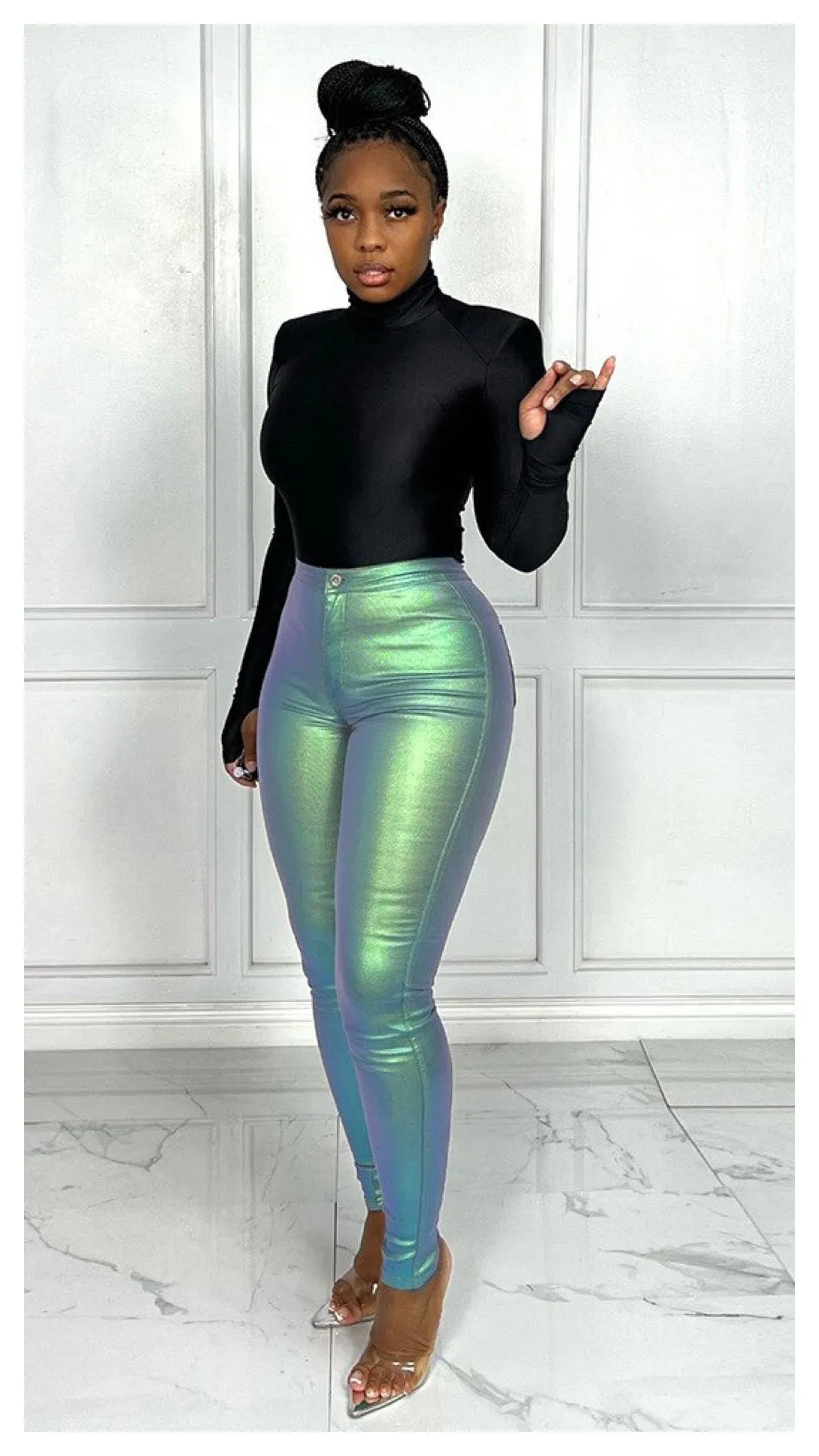 Morgan High Waist Shine Pants