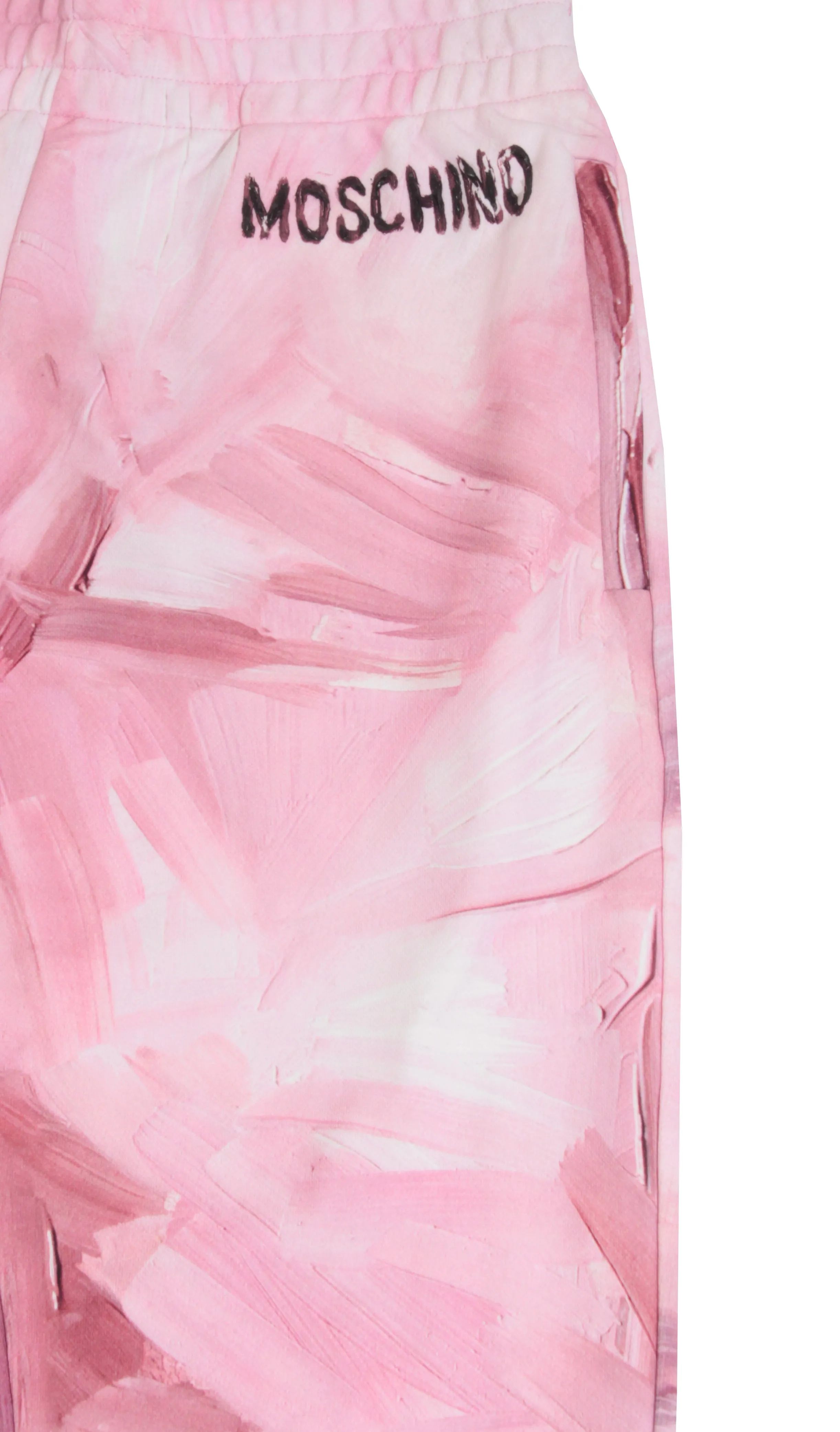 Moschino Painted Joggers - Pink