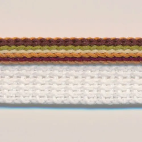 Multi Color Piping #04 Brown Mix & White