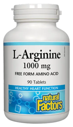 Natural Factors L-Arginine 1000 mg (90 Tablets)