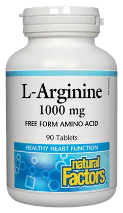 Natural Factors L-Arginine 1000 mg (90 Tablets)