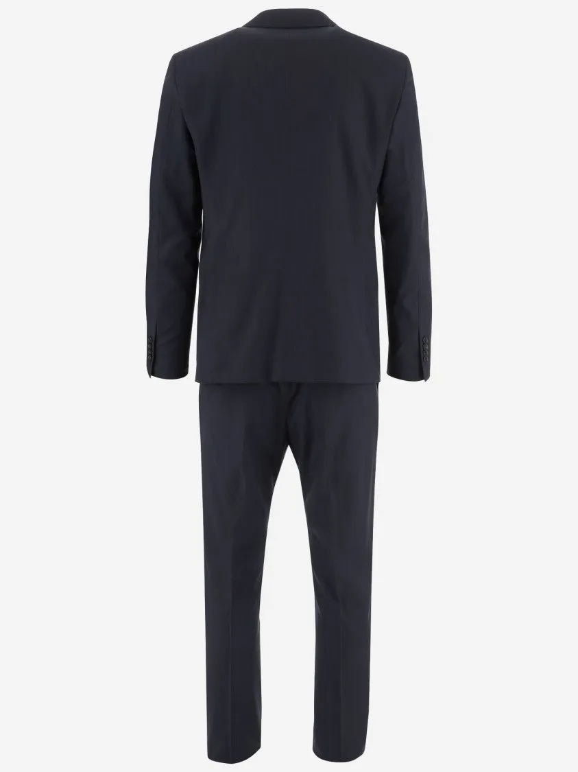 Navy Stretch Wool Suit