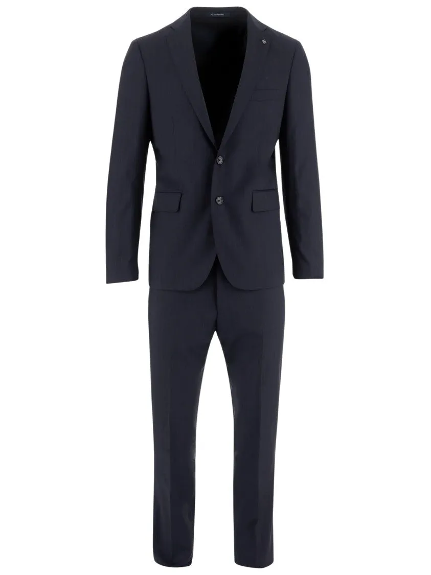 Navy Stretch Wool Suit