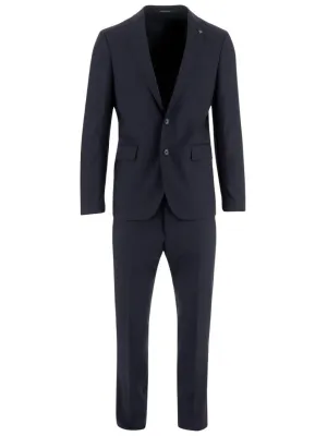 Navy Stretch Wool Suit