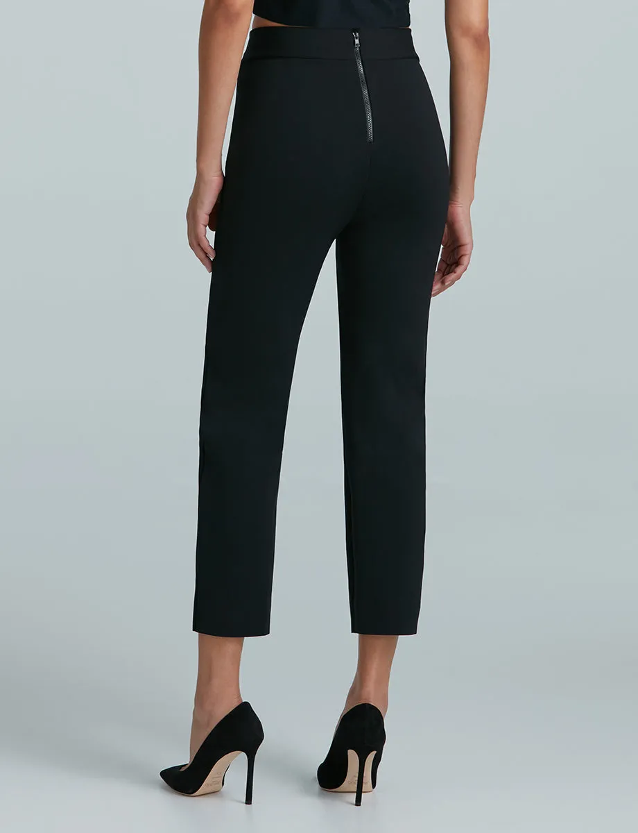 Neoprene CEO Zipper Cigarette Pant | Black
