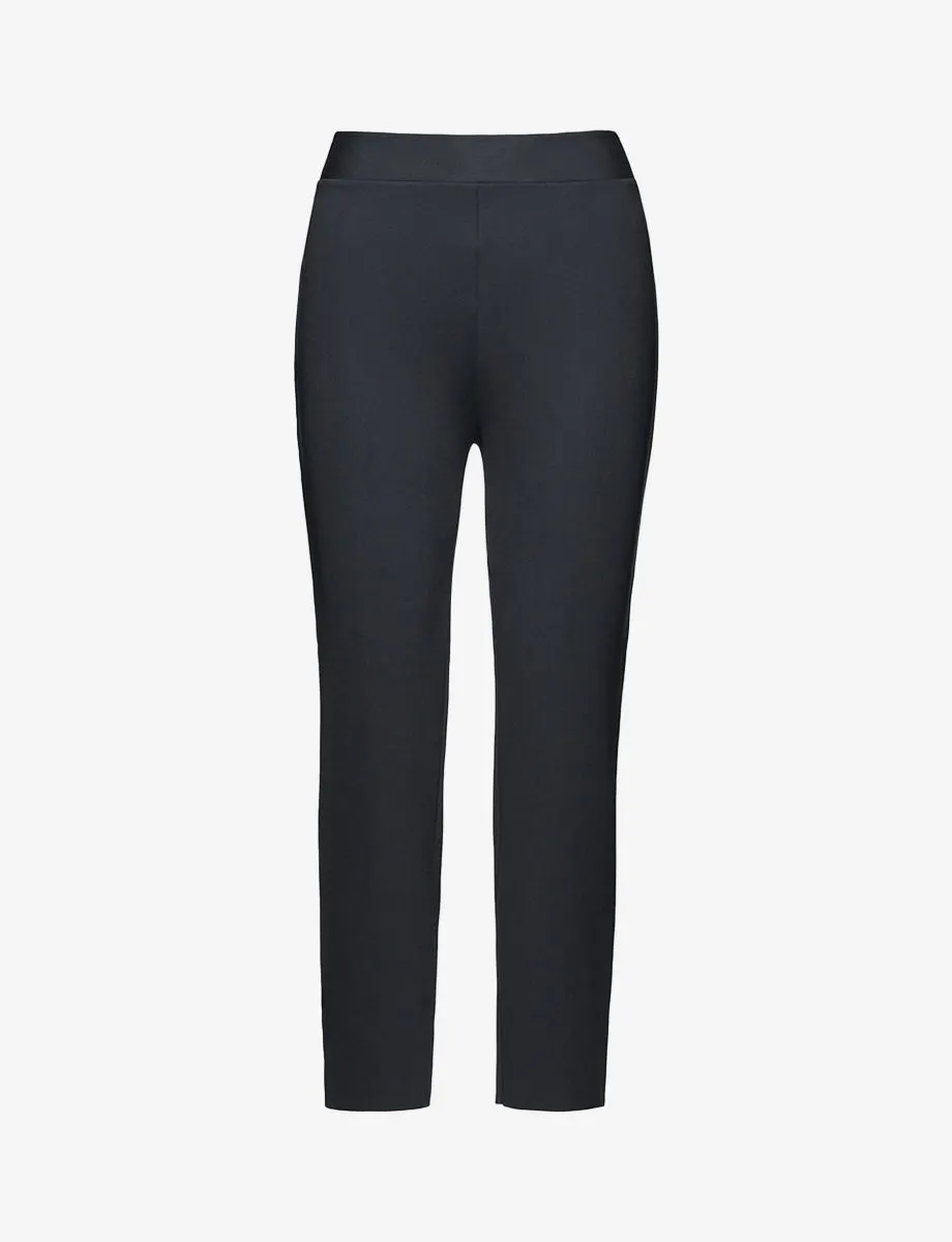 Neoprene CEO Zipper Cigarette Pant | Black