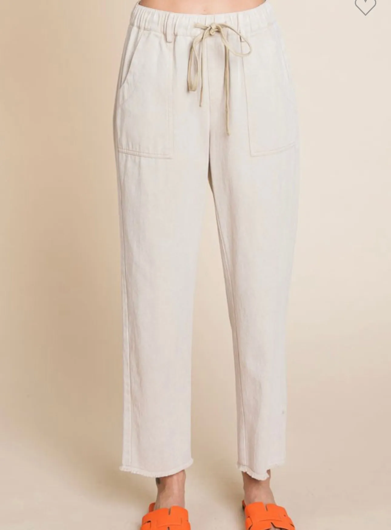 Oatmeal Stretch Waist Pants