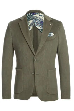 Olive Solid Sports Jacket