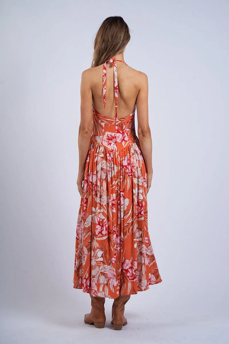 Orange Blossom Special Midi Dress