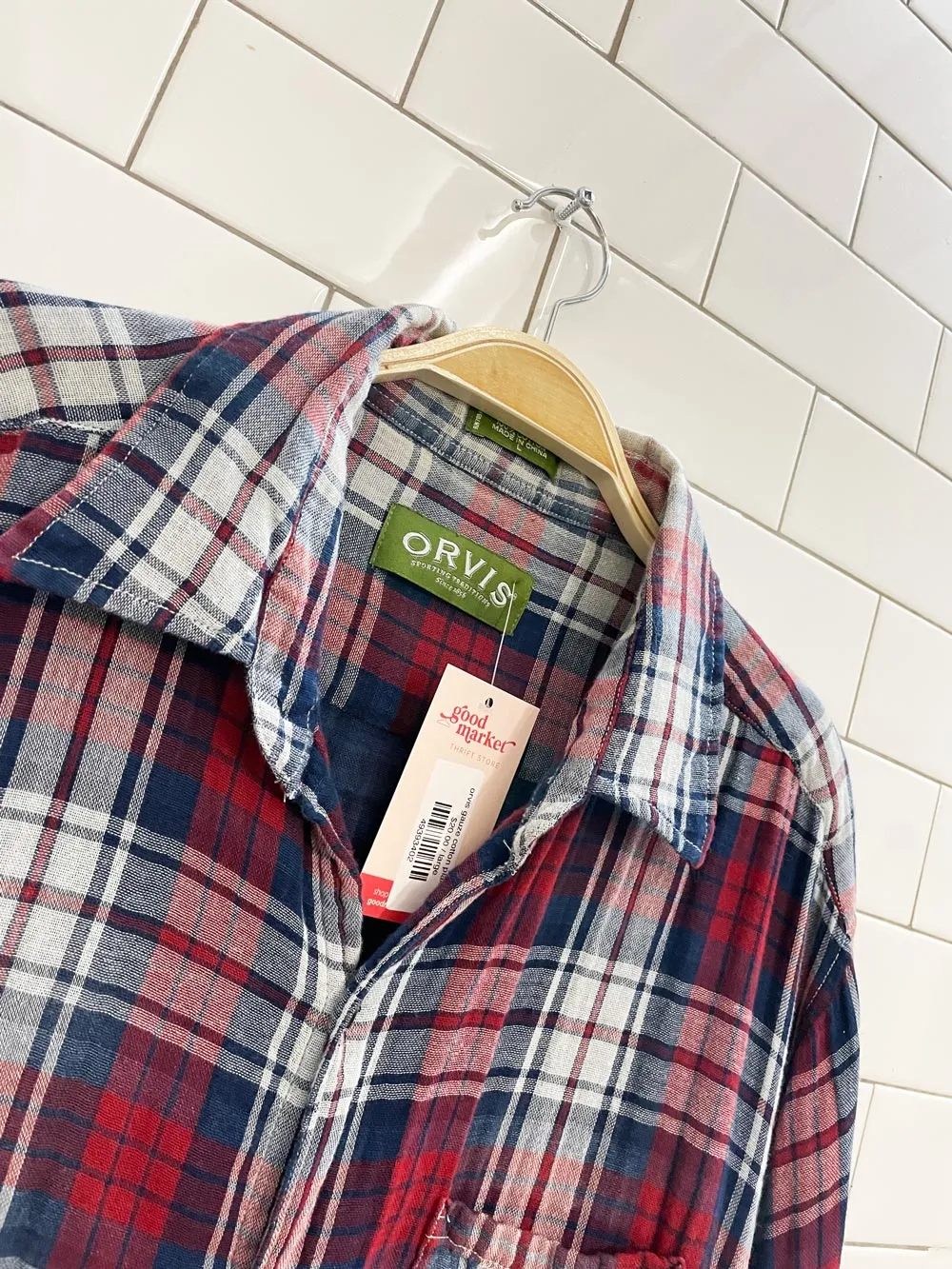 orvis gauze cotton plaid shirt