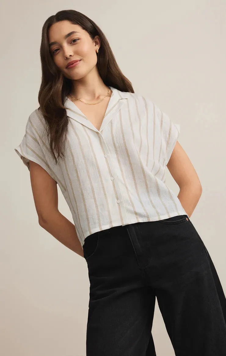 Parallel Button Down Top