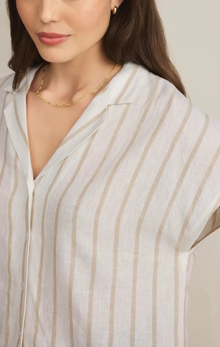 Parallel Button Down Top