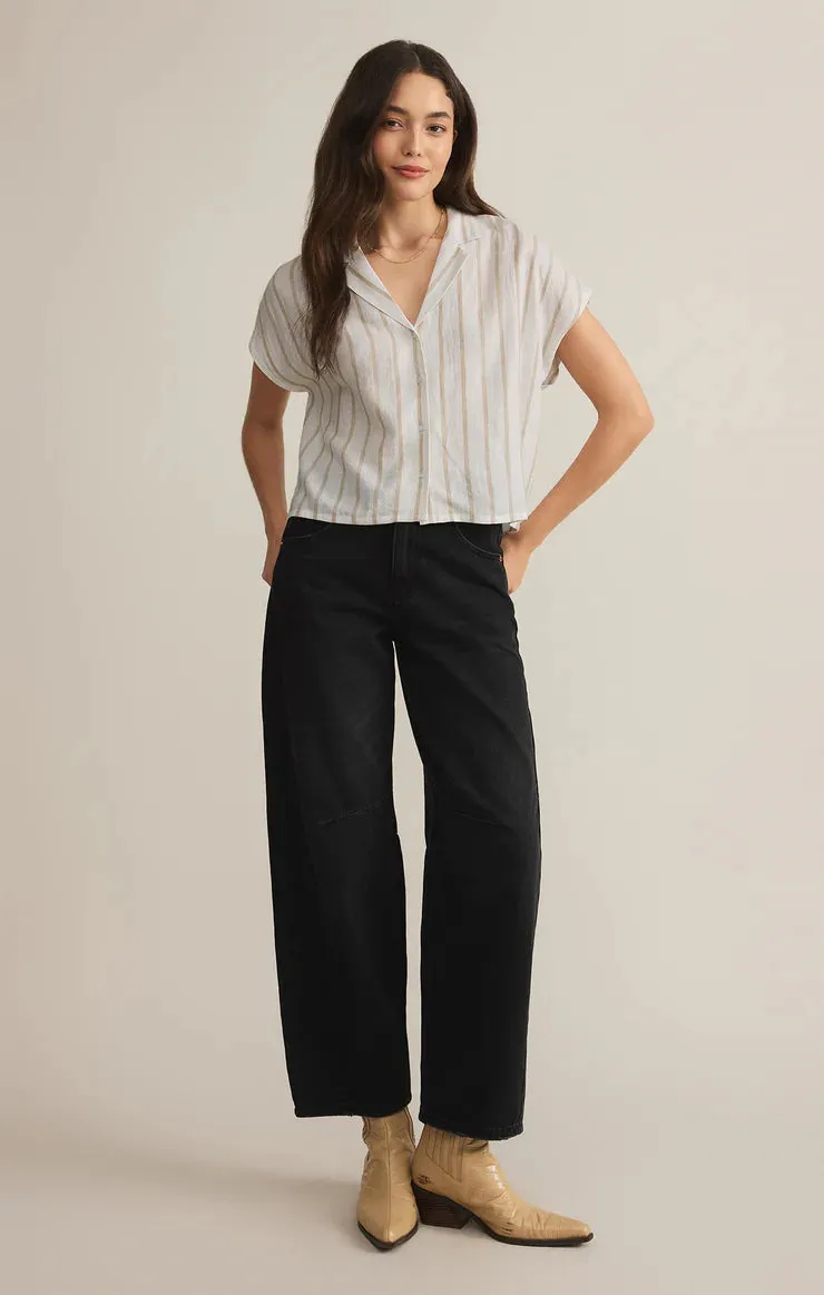 Parallel Button Down Top
