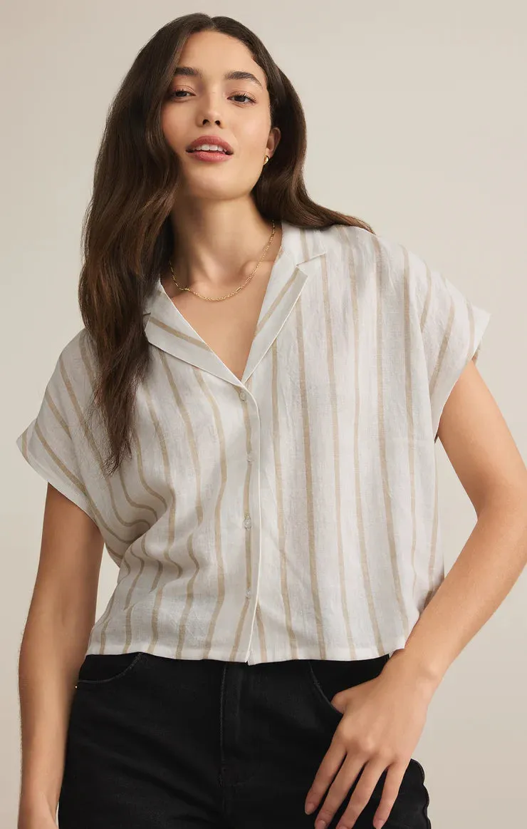 Parallel Button Down Top