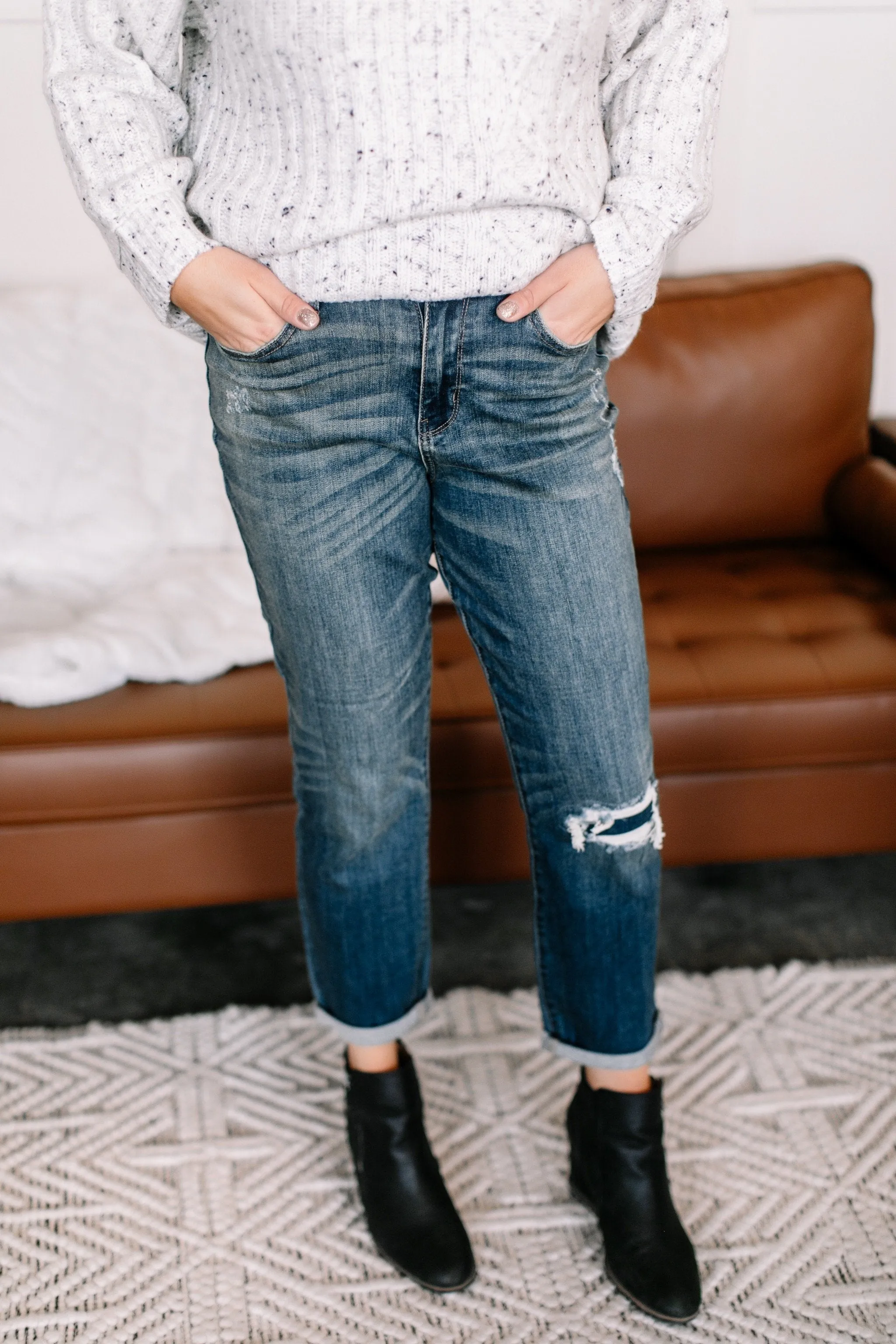 Patch Things Up Destroyed Knee Boyfriend Judy Blue Jean