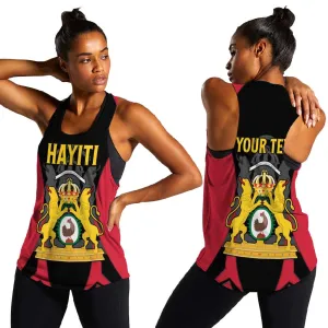 Personalised First Empire Of Haiti Women Racerback Tank Coat Of Arms Sporty Style LT15