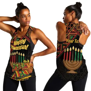 Personalized African Happy Kwanzaa Women Racerback Tank LT01
