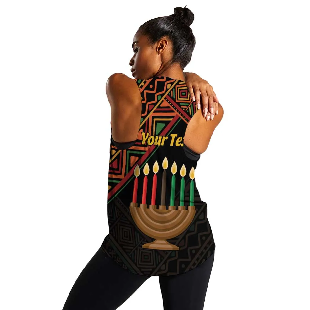 Personalized African Happy Kwanzaa Women Racerback Tank LT01