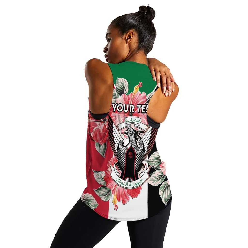 Personalized Afro Sudan Women Racerback Tank Happy Independence Day LT15