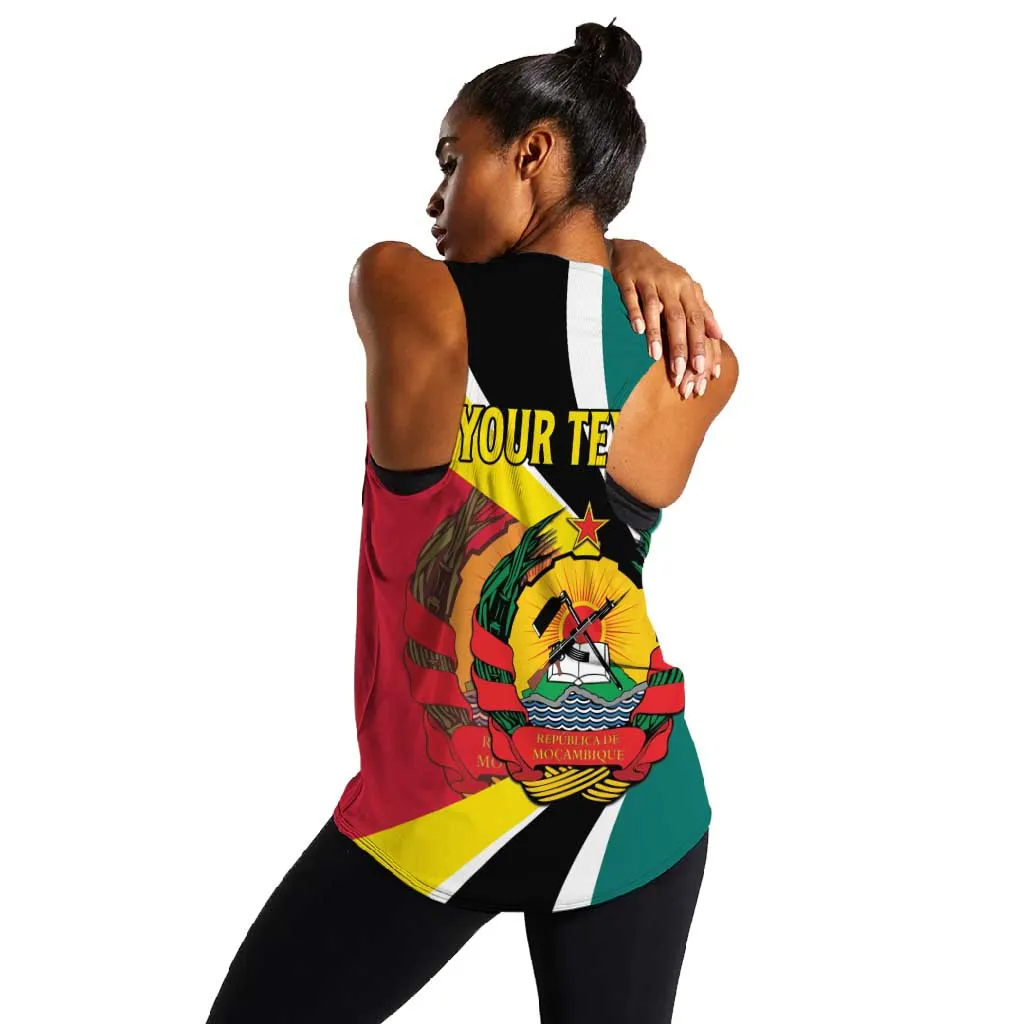 Personalized Mozambique Independence Day Women Racerback Tank Coat Of Arms - Flag Style LT15