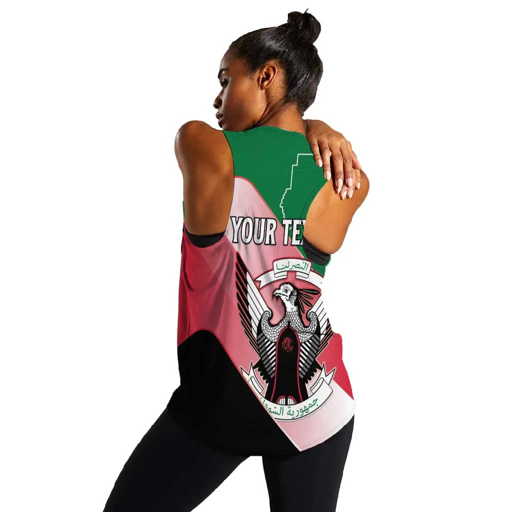 Personalized Sudan Women Racerback Tank Coat Of Arms Flag Style LT15