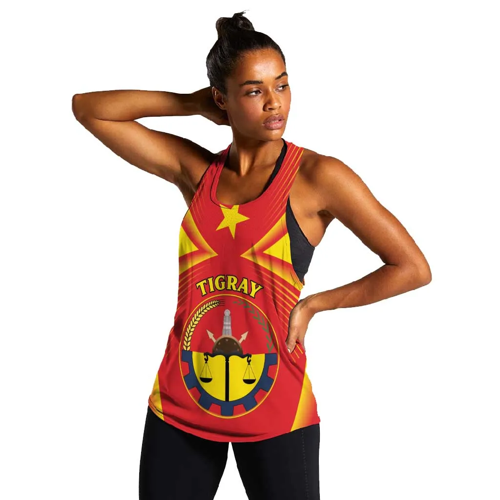Personalized Tigray Region Women Racerback Tank Coat Of Arms With Tigray Map LT15