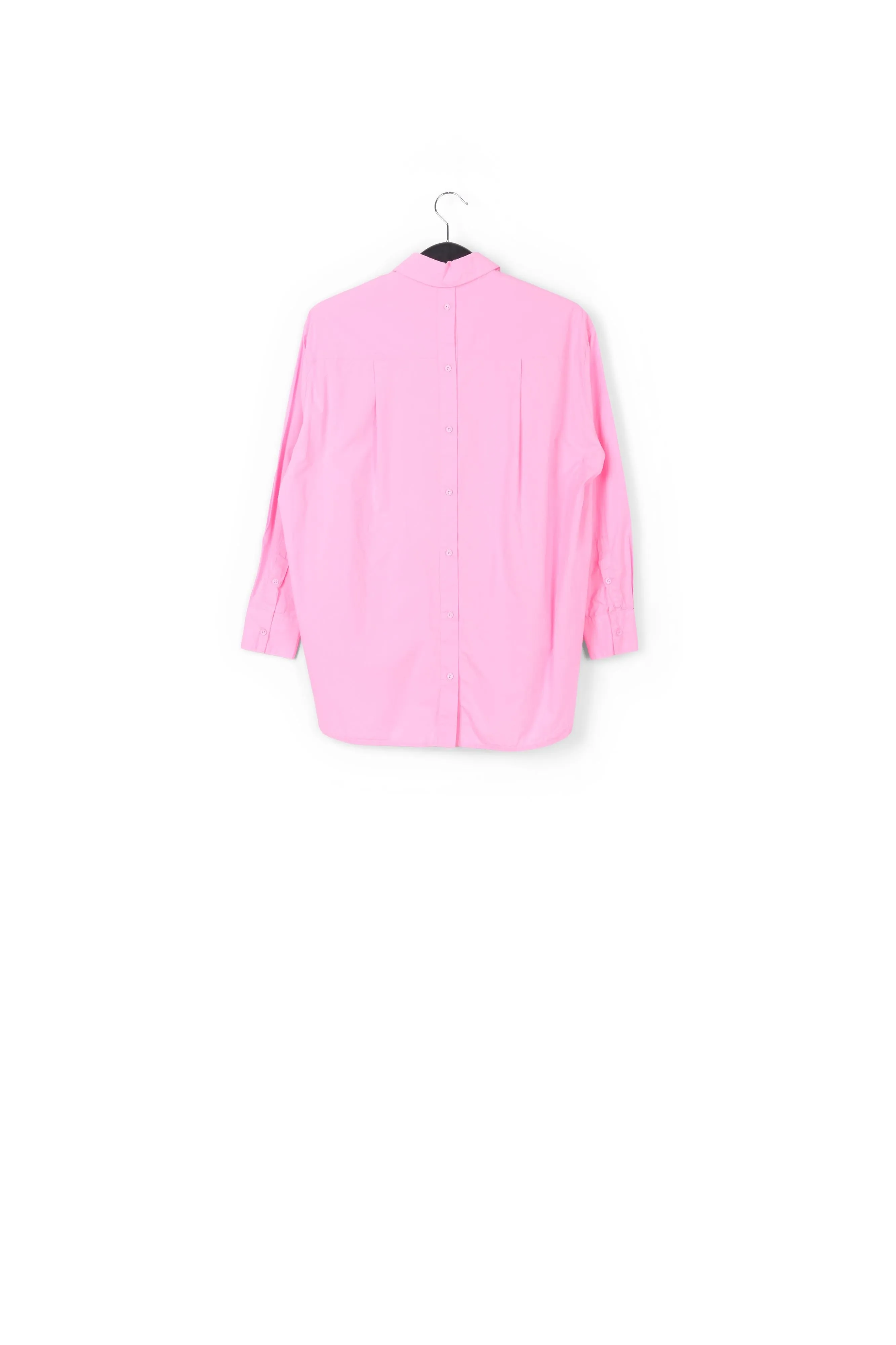 Pink cotton button-down shirt