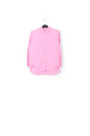 Pink cotton button-down shirt