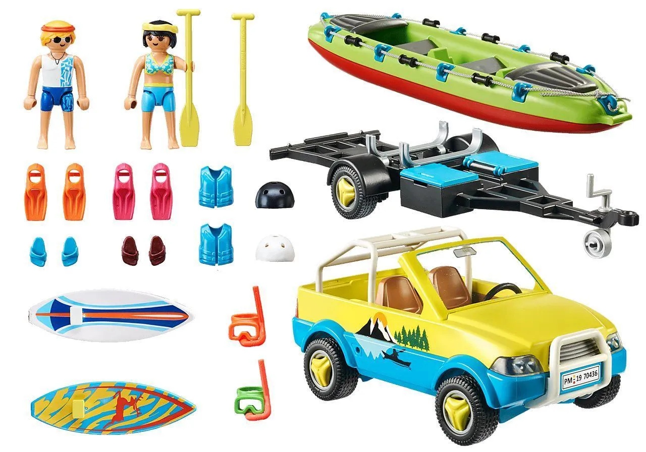 PLAYMOBIL 70436 Beach Car with Canoe